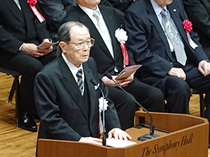 作田学校長による訓辞