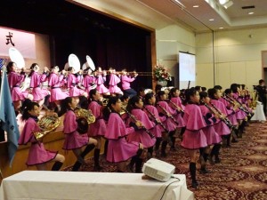 島根県立出雲商業高等学校吹奏楽部によるお祝いの演奏